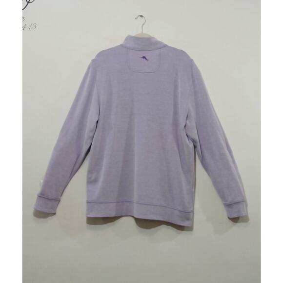 Tommy Bahama Men’s Sweater Long Sleeve 1/4 Zip Casual Golf Lilac Size Large - Picture 12 of 12